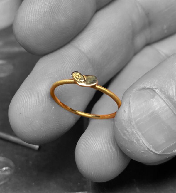 anello oro con cuore